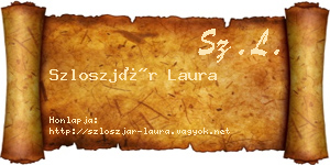 Szloszjár Laura névjegykártya